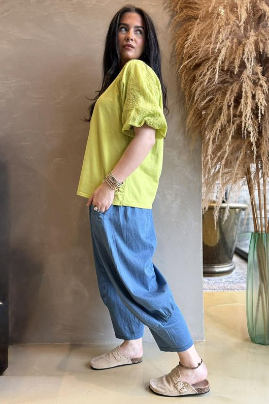 Atik Bubble Sleeve Top Kiwi /9=